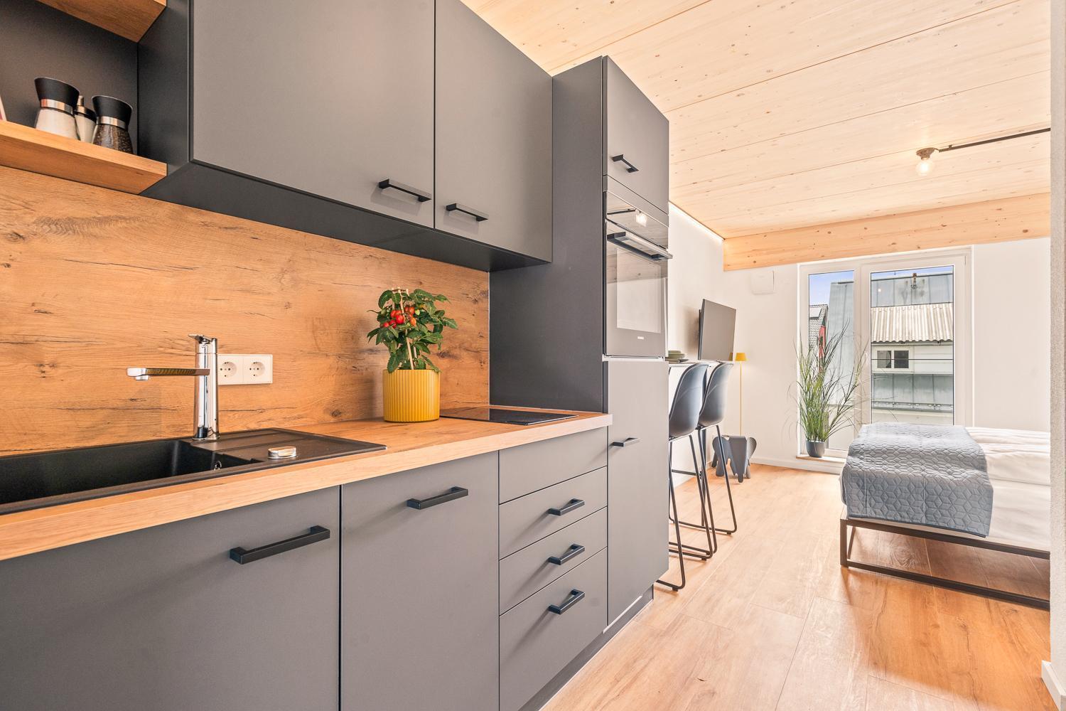 Einzimmer Wohlfuehlapartment Vier Klimatisiert Friedrichshafen Exterior foto
